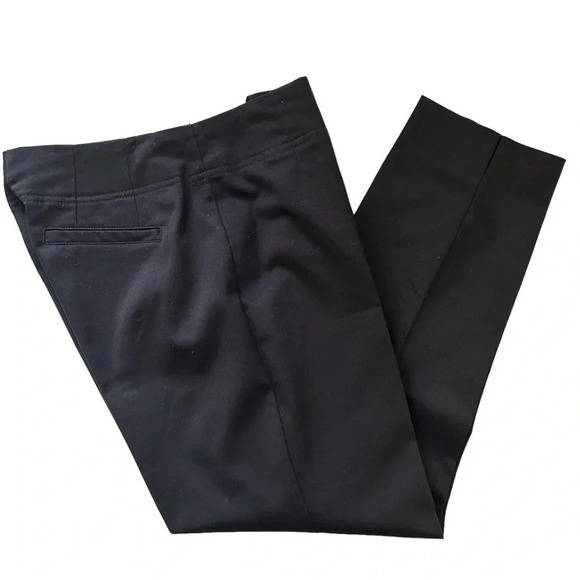 Ricki’s Slim Fit Ankle Slit Cropped Pants Cotton Sateen Black Size 0 - Picture 15 of 16